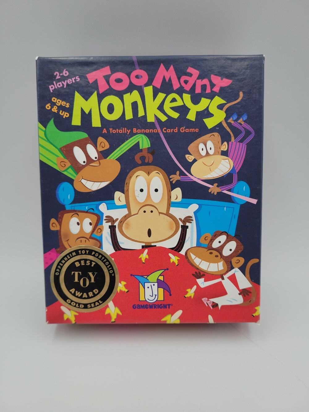 Too Many Monkeys Card Game COMPLETE Gamewright 2009 Kids Fun Silly